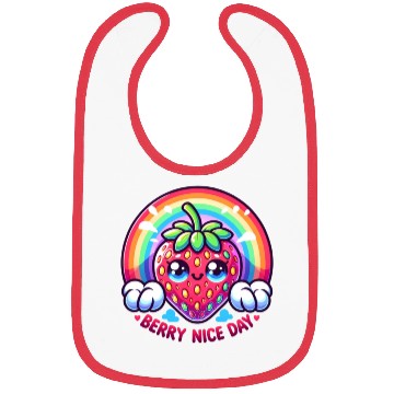Discover Cute Strawberry, Strawberry Lover, Rainbow Berry Bibs