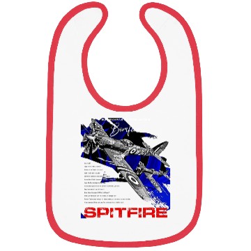 Discover Spitfire Vintage English WW2 Fighter Aircraft Bibs
