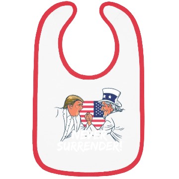 Discover Trump Never Surrender Mug Shot Bibs