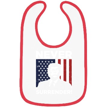 Discover Trump Never Surrender Mug Shot Bibs