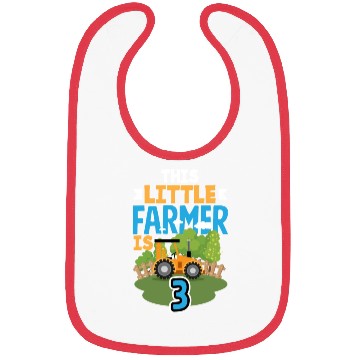 Discover 3rd Birthday Tractor 3 Years Birthday Boy Bibs