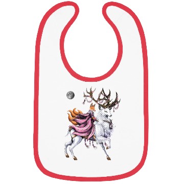 Discover Japanese Kitsune Fox Riding Cherry Blossom Deer Bibs