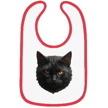 Discover black cat face Bibs