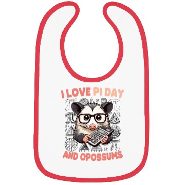 Discover Pi Day Opossum Bibs
