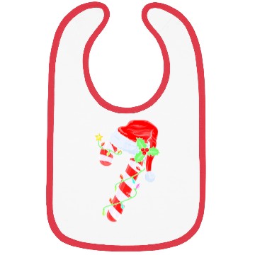 Discover Candy Cane Crew Santa Christmas Bibs