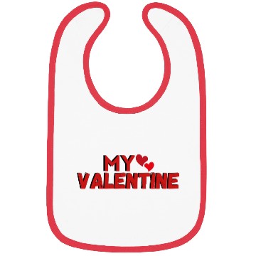 Discover My Valentine Design In Red Bibs