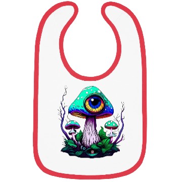 Discover Mushroom With One Eye Bibs