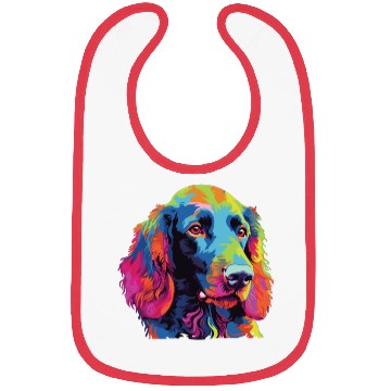 Discover Watercolor Colorful Irish Water Water Spaniel Bibs