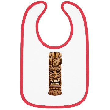 Discover Angry Tiki Totem Mask Bibs Design