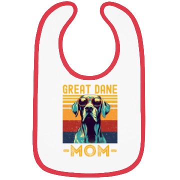 Discover Great dane mom retro Bibs