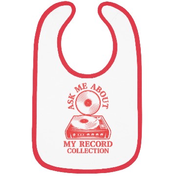 Discover Ask Me About My Record Collection Vinyl Vintage Fa Bibs