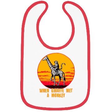 Discover When Giraffe Met a Monkey Bibs