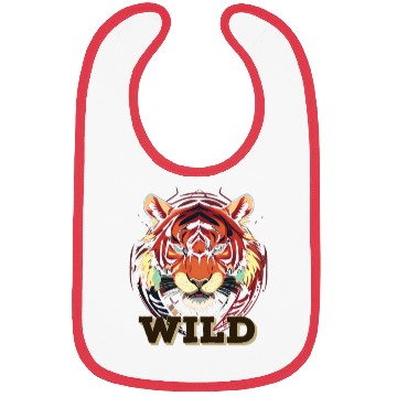 Discover Wild Tiger Art Bibs