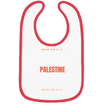 Discover Orange and White Simple Palestine Bibs