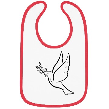 Discover Dove of peace with olive branch drawing Hand drawn Bibs