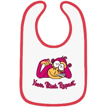 Discover Sleepy Monkey's Mantra: Yawn, Blink, Repeat Bibs
