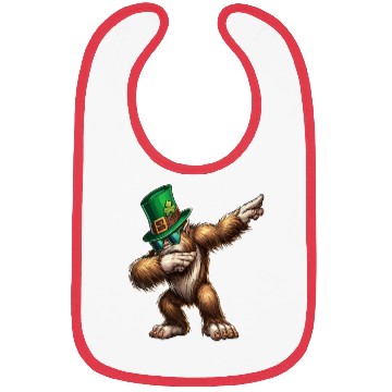 Discover Dabbing Bigfoot Sasquatch Lover St Patricks Day Bibs