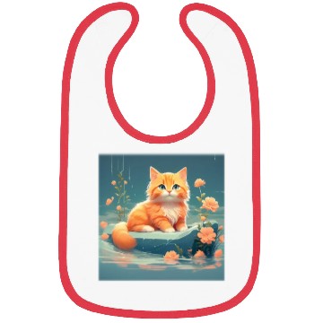 Discover Cute orange cat Bibs