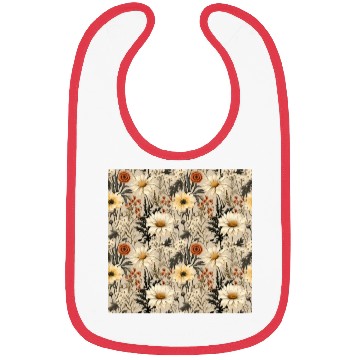 Discover Delicate Wildflowers Pattern Bibs