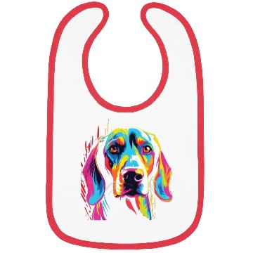 Discover Watercolor Colorful Treeing Walker Coonhound Bibs
