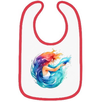 Discover Color splash zodiac: Aquarius Bibs