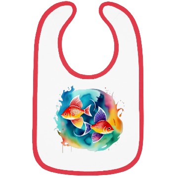 Discover Color splash zodiac: Pisces Bibs