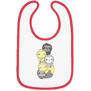 Discover Perigender Flag Pride Lgbtq Cute Sloth Stack Bibs