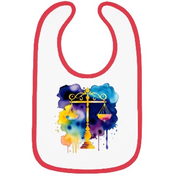 Discover Color splash zodiac: Libra Bibs