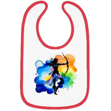 Discover Color splash zodiac: Sagittarius Bibs