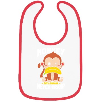 Discover Monkey Eat Banana Never Cramp Bibs