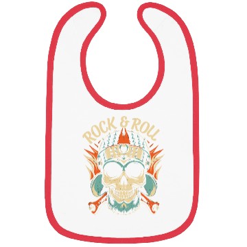 Discover Rock and Roll Skull Bibs