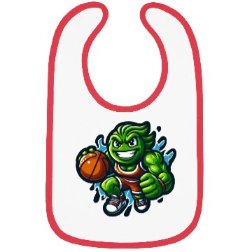 Discover Green Basketball Mascot Bibs