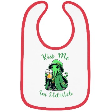 Discover Kiss Me I'm Eldritch - St. Paddy's Day Cthulhu Bibs