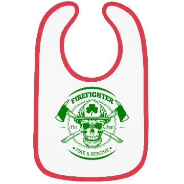 Discover Firefighter Fire and Rescue Irish Shamrock Bibs