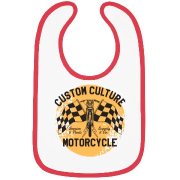 Discover Vintage Motorcycle garage logo emblem Bibs