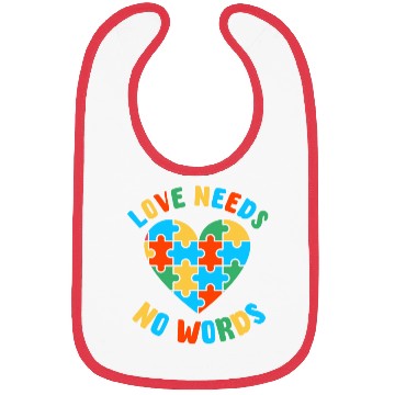 Discover Autism - Love Needs No Words Bibs