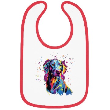 Discover Watercolor Colorful Louisiana Catahoula Bibs
