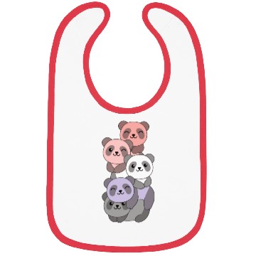 Discover Cupioromantic Flag Pride Lgbtq Cute Panda Bibs