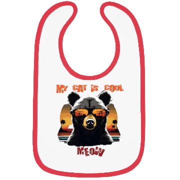 Discover my cat is a bear design Bibs