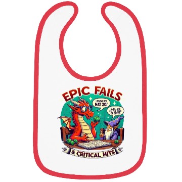 Discover Dragon & Wizard Epic Fails D&D Pen & Paper Bibs