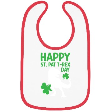 Discover Funny Happy St. Pat T-Rex Day Bibs