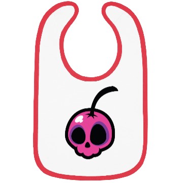 Discover Pink Cherry Skull Bibs