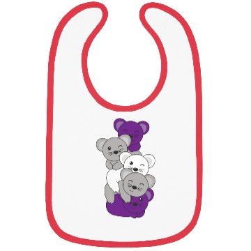 Discover Graysexual Flag Pride Lgbtq Cute Mouse Bibs