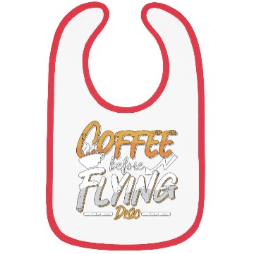Discover Flying Disc Player Coffee Disc Golfer Coffee Lover Bibs