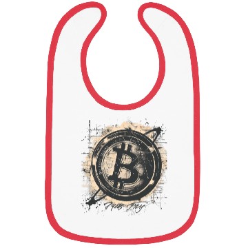 Discover Pi day 3.14 Initial design Crypto Bitcoin Holder Bibs