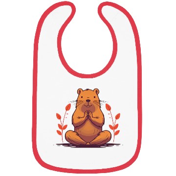 Discover YOGI Capybara Cute Rodent Doing YOGA Bibs