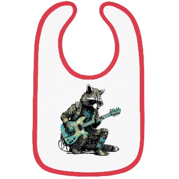 Discover Raccoon with a Guitar Bibs