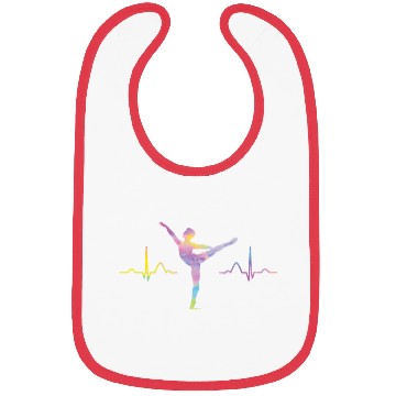 Discover Ballet Dancer Heartbeat EKG Ballerina Bibs