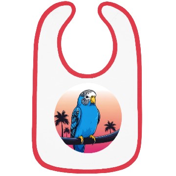 Discover Synthwave Blue Budgie 2 Bibs