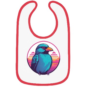 Discover Synthwave Blue Bird 2 Bibs